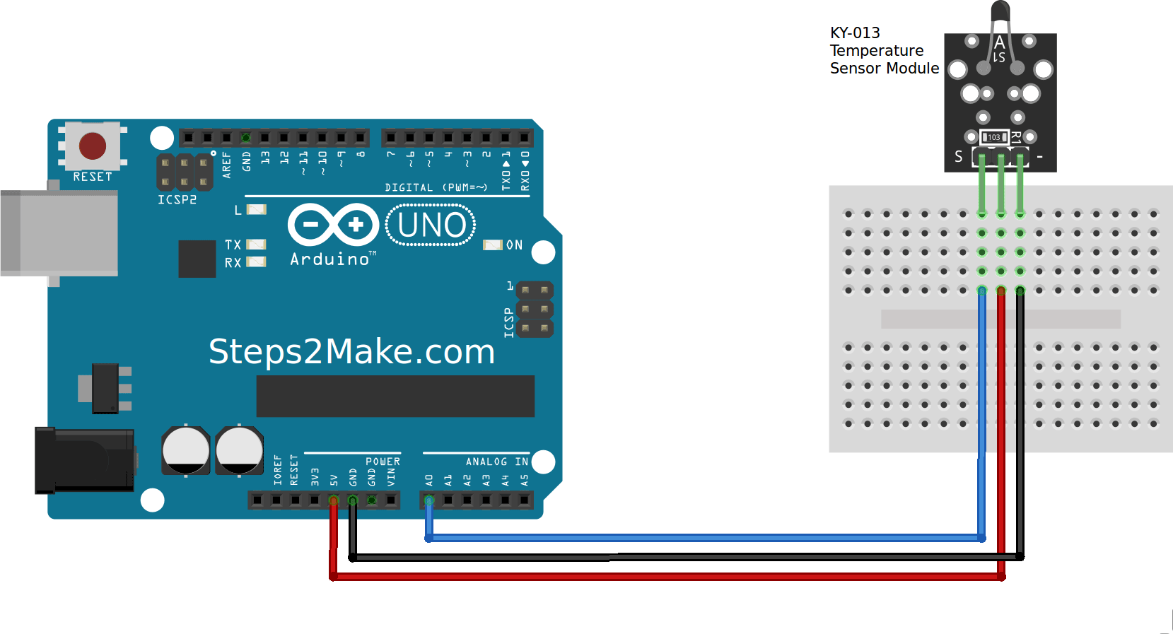 Lm Temperature Sensor Arduino Tutorial Examples Off